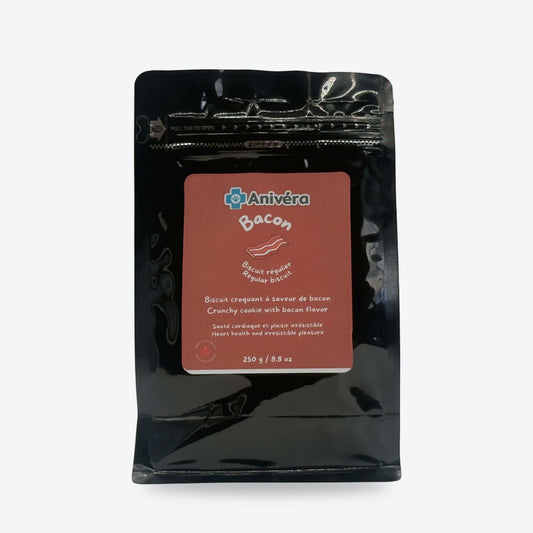 Biscuit au bacon, format régulier 250 g : emballage, face avant