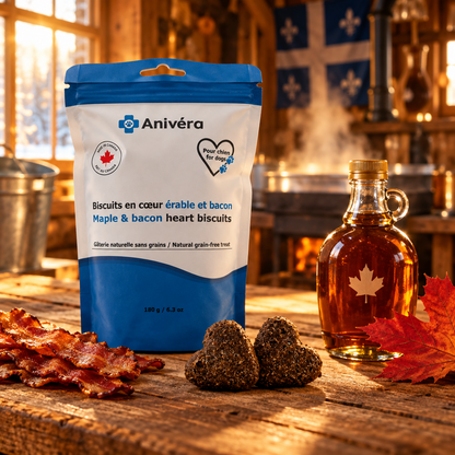 Grain-free heart biscuits for dogs