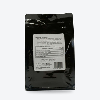 Biscuit au foie de porc, grand format 300 g : emballage, face arrière