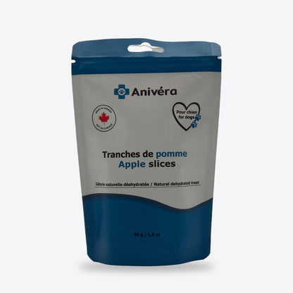Tranches de pomme : emballage, face avant / Apple slices: bag, front