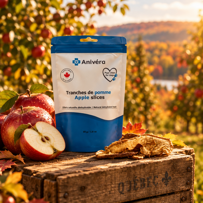 Tranches de pomme : l'emballage et la gâterie / Apple slices: package and treat